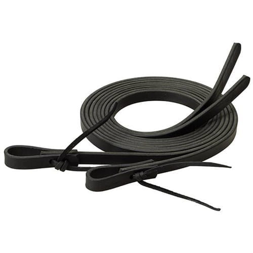Weaver Black Leather Split Reins, 5/8" x 7'