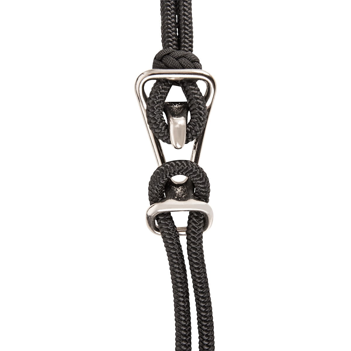 Classic Equine Adjustable Rope Halter and Leadrope black