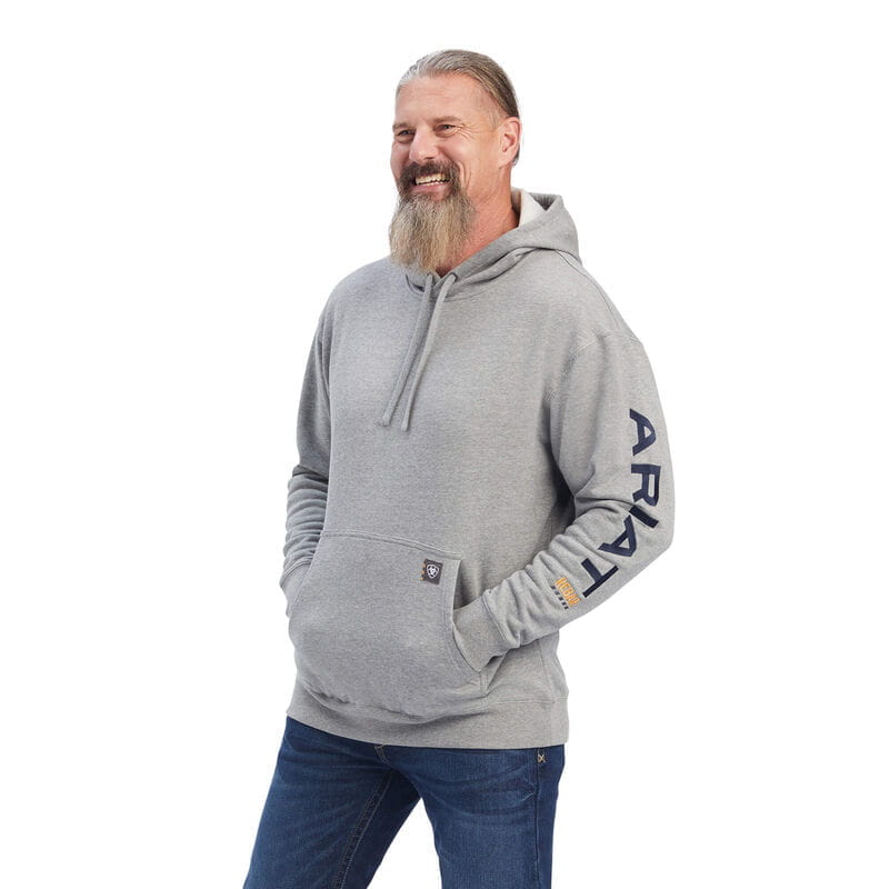 Ariat Mens Rebar Graphic Hoodie heather grey