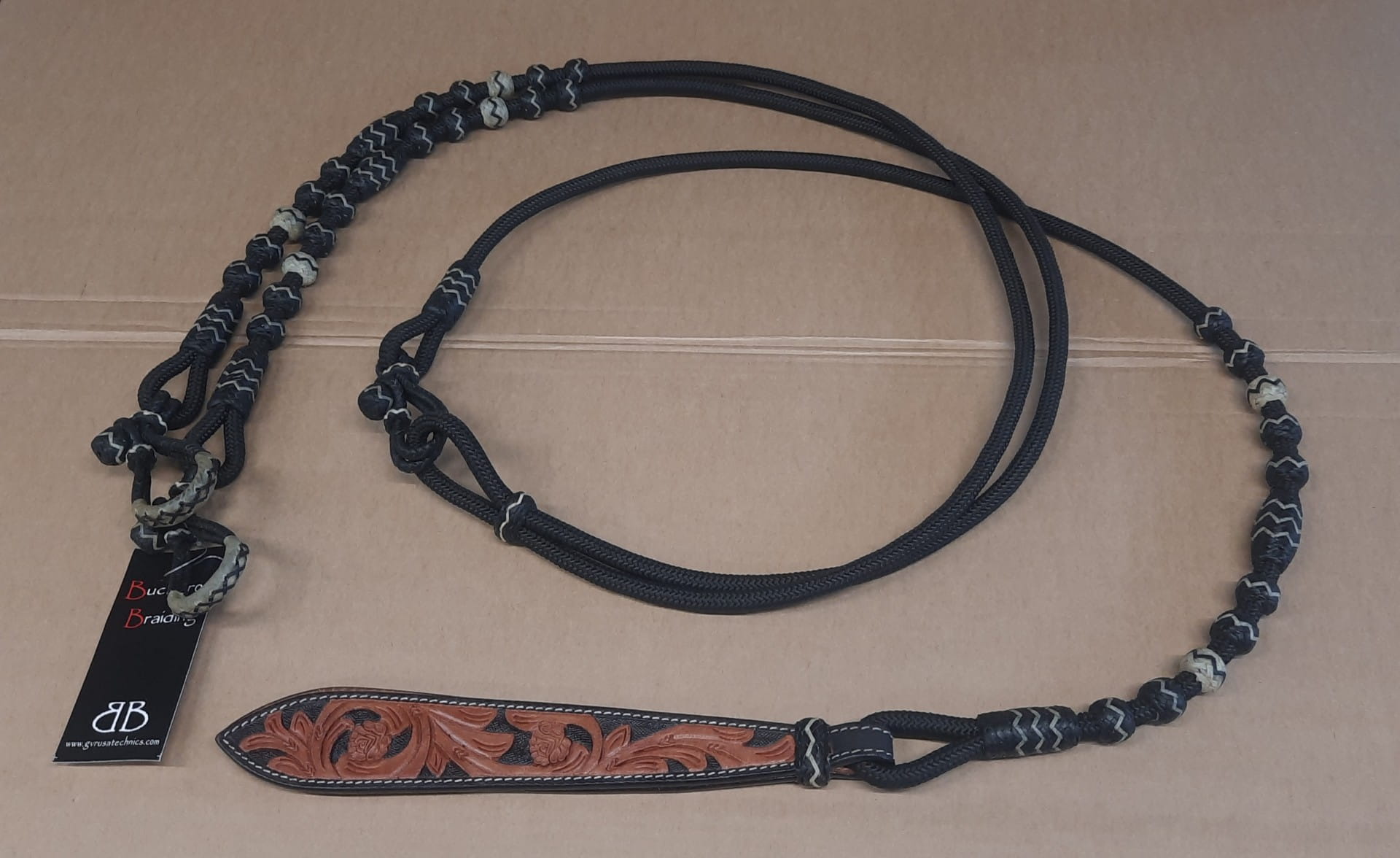 Black Nylon Romal Reins
