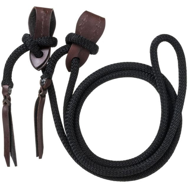 Cord Roping Reins with Slobber Straps