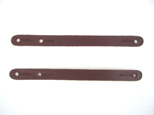 Leder Spur Tie Down Straps - Dunkel