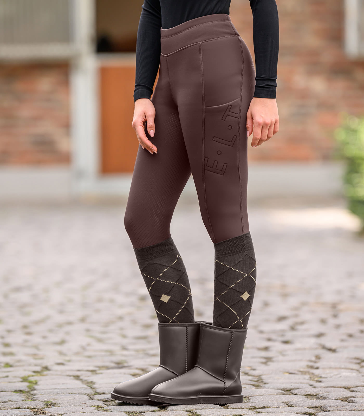 Thermo Teddy Reitleggings Rica mahagoni