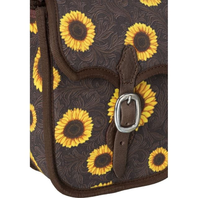 Tough1 Sunflower Tooled Horn Bag