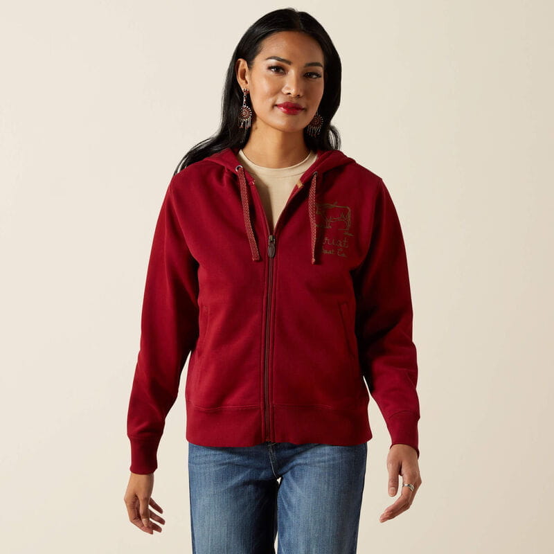 Ariat Womens Stitched Full Zip Hoodie