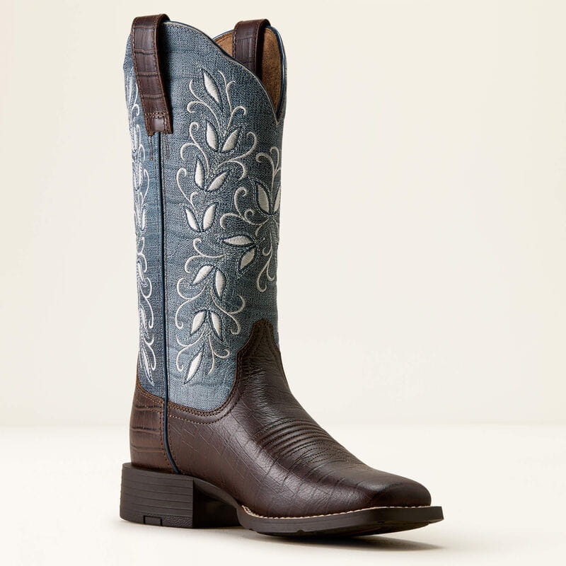 Ariat Womens Round Up Holly Wide Square Toe Western Boot