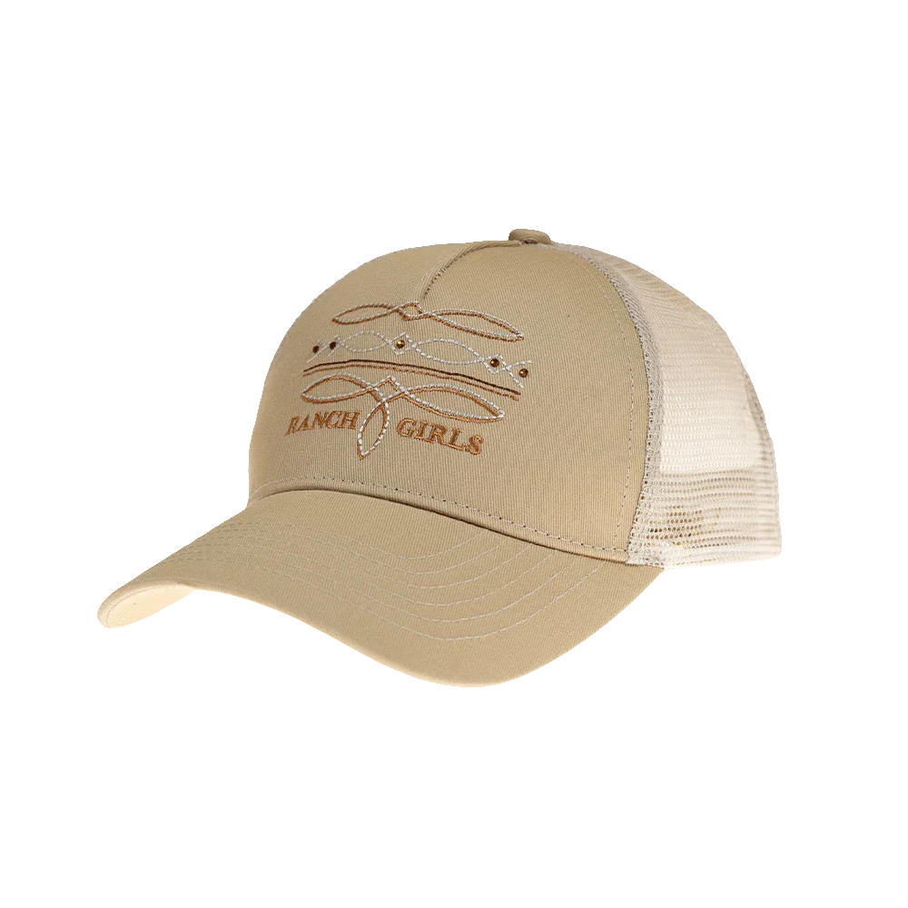 Ranchgirls Cap Wilma bootstitch sand