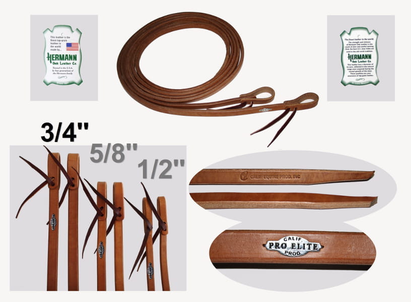 California Pro Elite Series High Premium Harness Reins 19mm