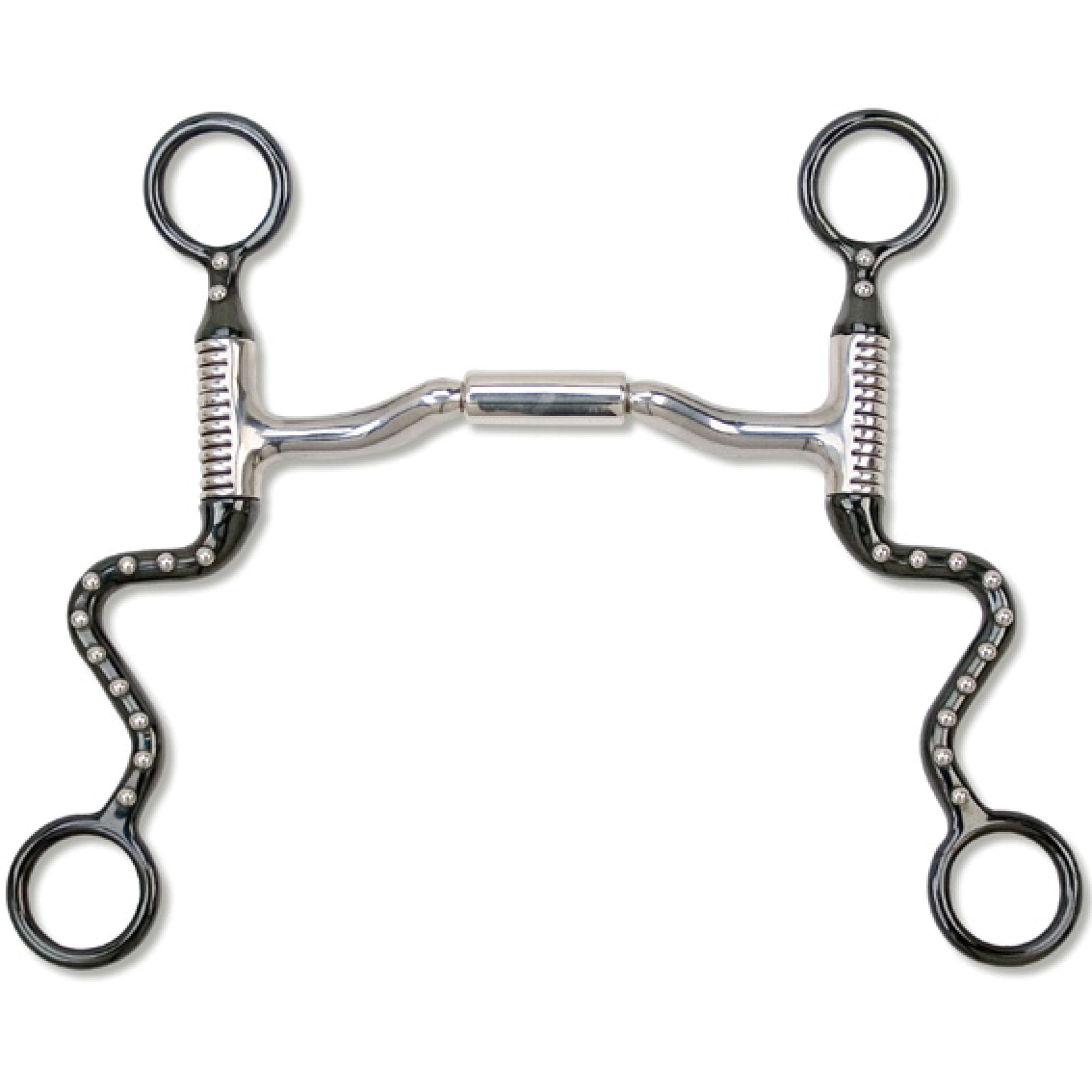 Myler Black Steel Seven Shank Forward Tilt Ported Barrel Bit MB 36 Stufe 2-3