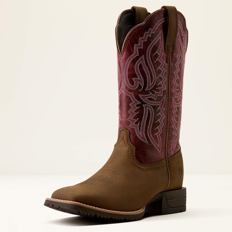 Ariat Womens Hybrid Ranchwork Wide Square Toe Western Boot