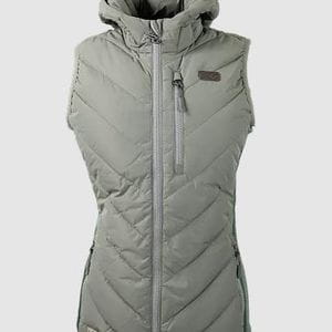 Ranchgirls Hooded Hybrid Weste AVA soft khaki