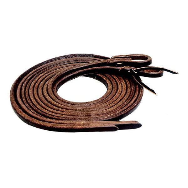 Mustang Oiled Harness Leather Split Reins 3/8" heavy ends