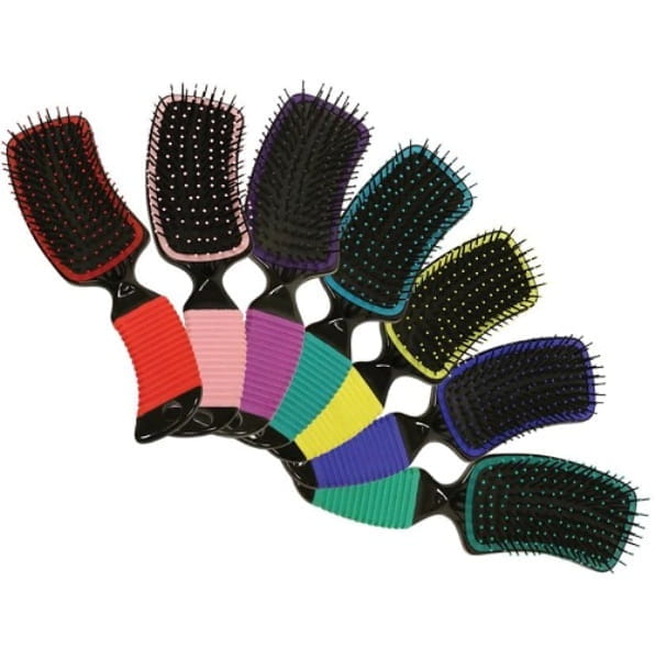 Mähnen- und Schweifbürste ergonomisch curved verschiedene Farben