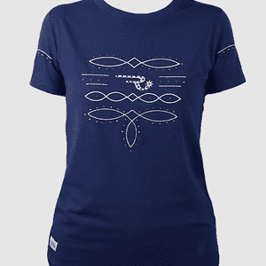 Ranchgirls Rhinestones T-Shirt WILMA navy