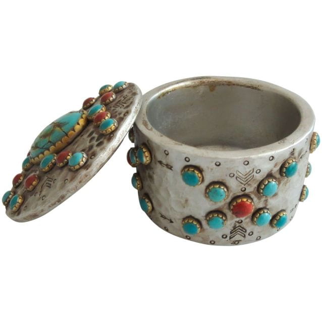Turquoise Stones Trinket Box
