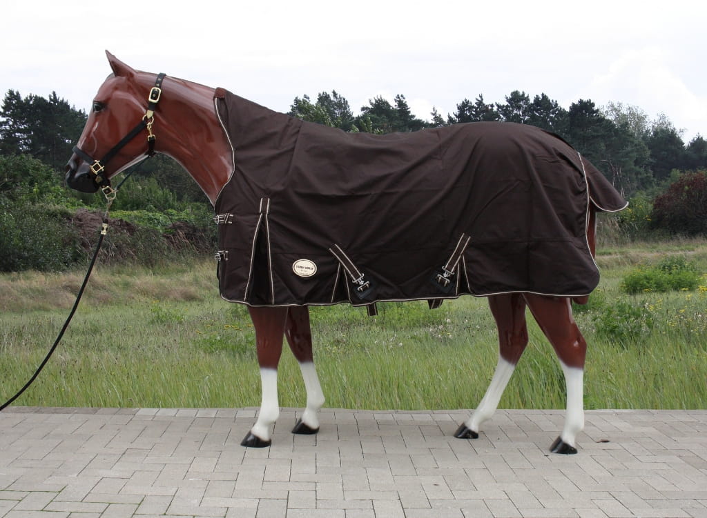 Tough Horse Regendecke braun 1680D Halfneck