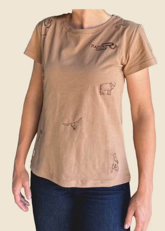 Ranchgirls T-Shirt RACHEL sand