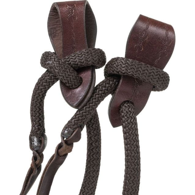 Cord Roping Reins with Slobber Straps