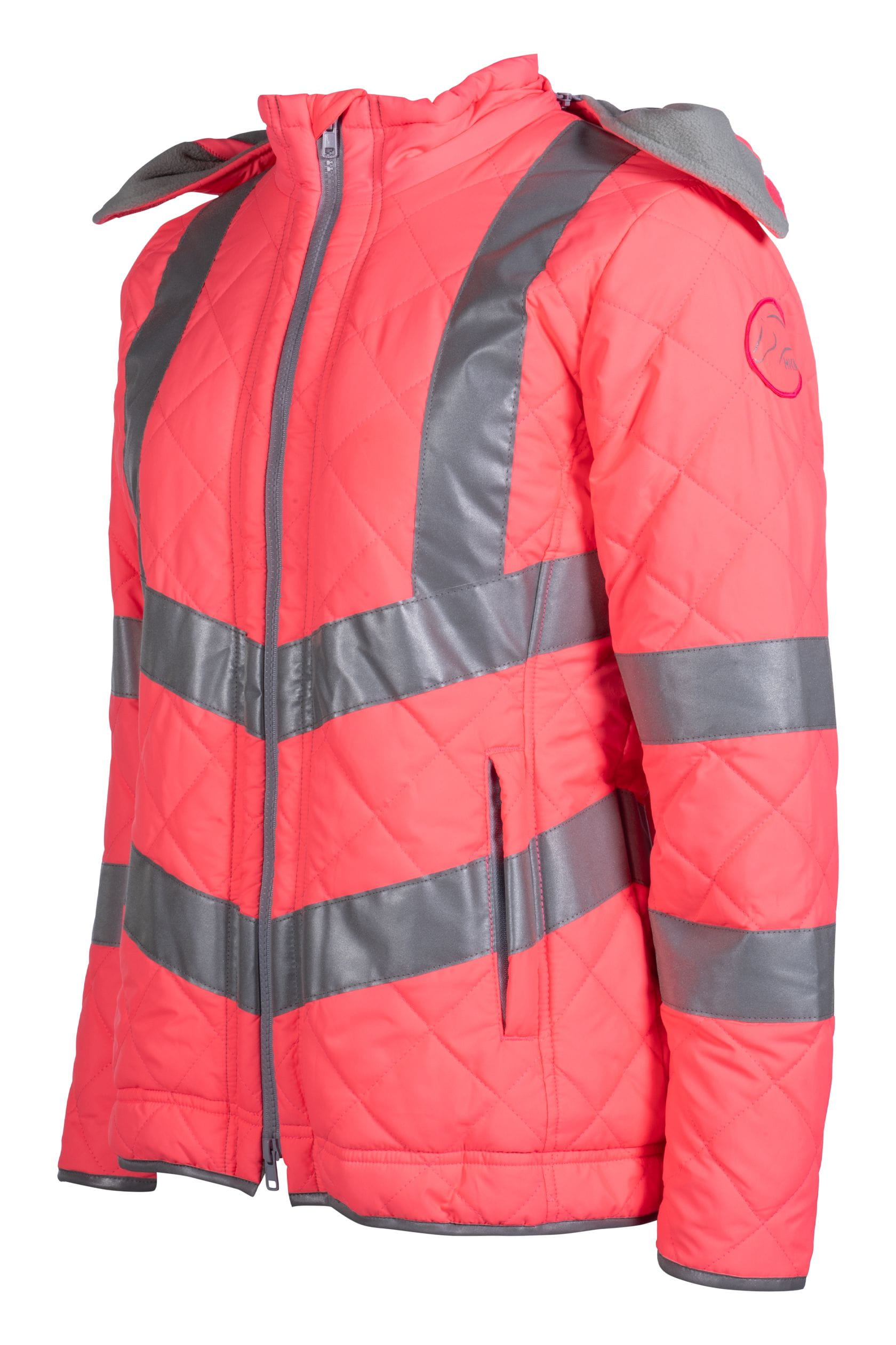 Damen Jacke Reflective neon pink