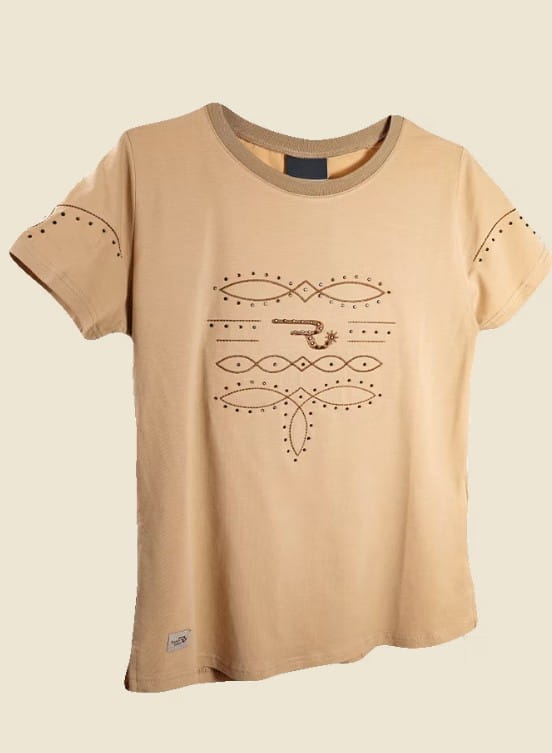 Ranchgirls Rhinestones T-Shirt WILMA sand