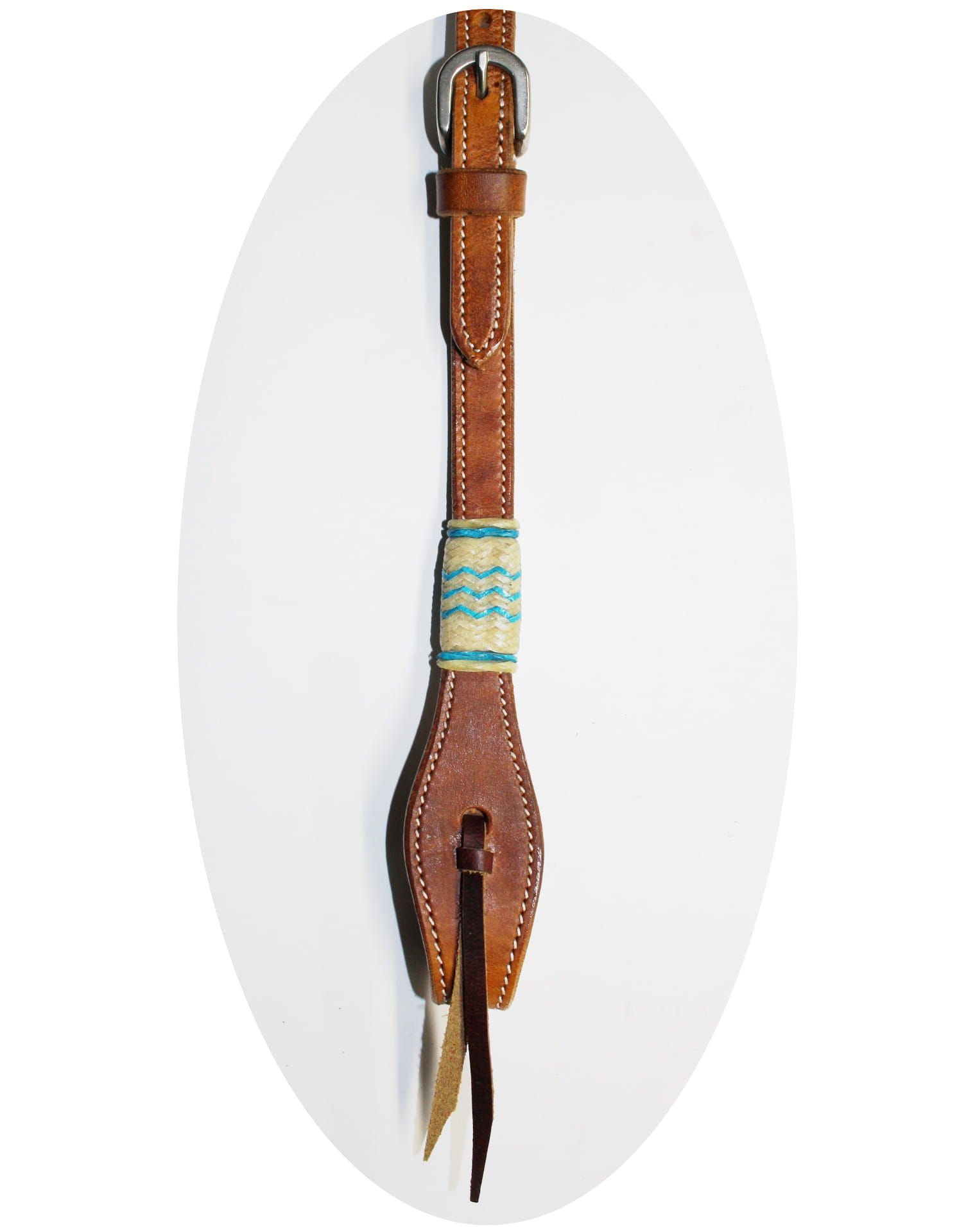 Westernkopfstück mit Rohhaut und knotted Stirnband