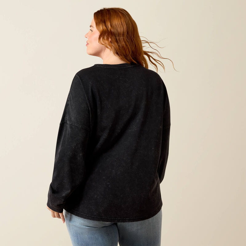 Ariat Womens Canvas Oversized Long Sleeve T-Shirt