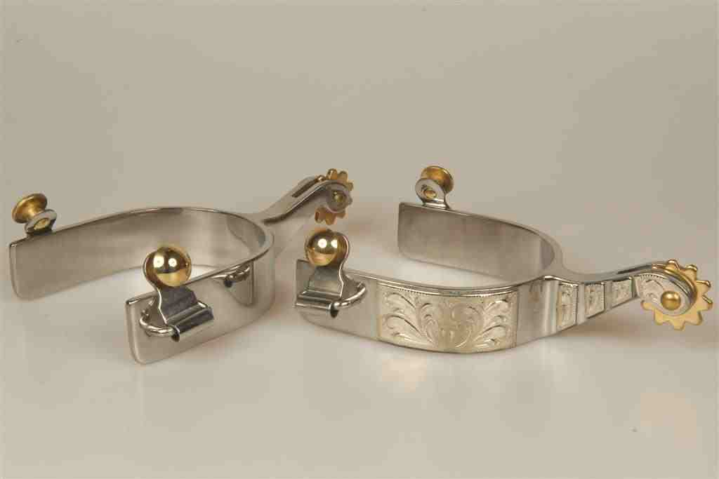 Show Sporen GS German Silver Chrom Flower-Applikation