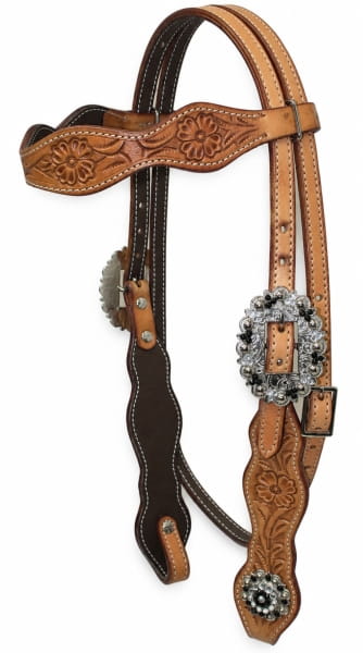 SN Tack Browband light Flower Wave
