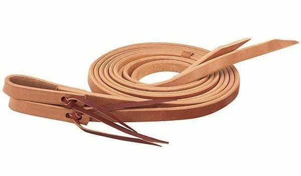 Weaver 5/8" Russet Single-Ply Extra Heavy Harness Split Reins 8'