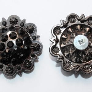 Colorfull Line Concho matt schwarz 1 3/8"