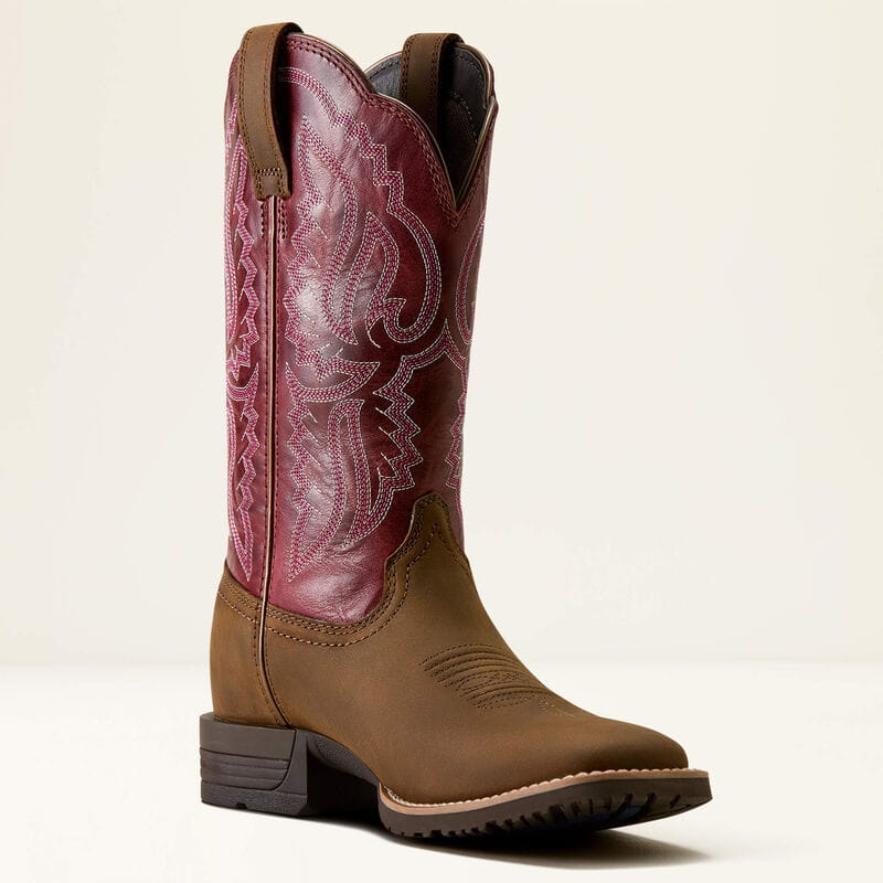 Ariat Womens Hybrid Ranchwork Wide Square Toe Western Boot