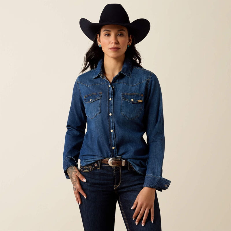 Ariat Womens Farriday Denim Shirt
