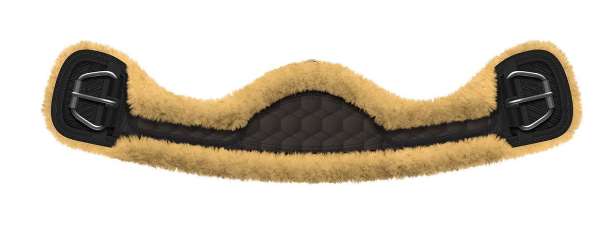 Mattes Lammfell Mondgurt abnehmbar