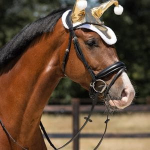 Ohrenhaube Santa gold
