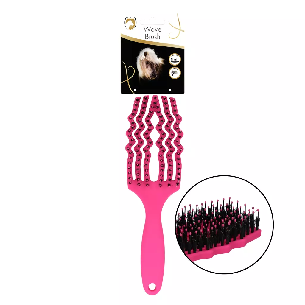 Excellent Horse Wave Brush Mähnenbürste pink