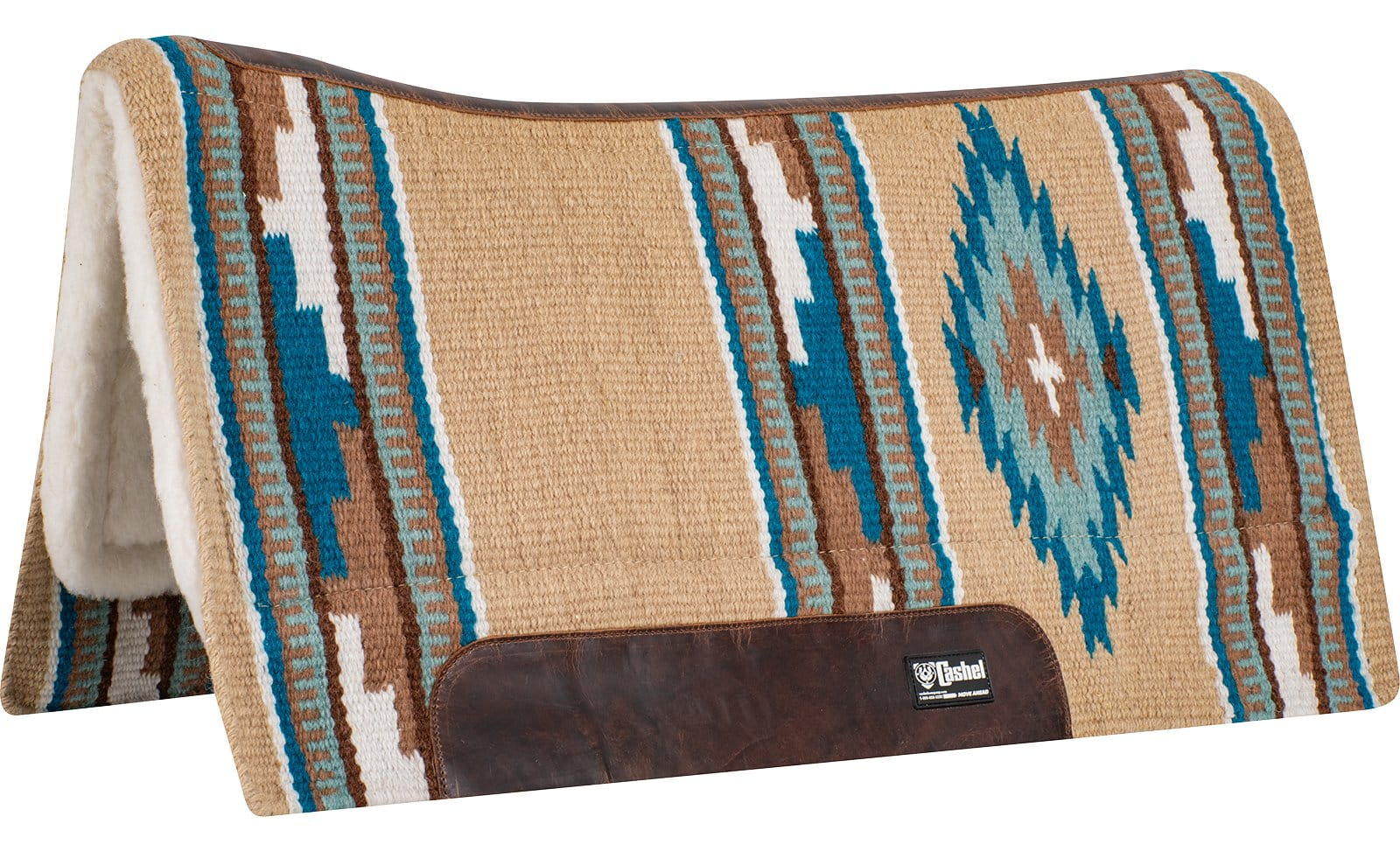Performance Southwest Blanket Top Felt Pad tan/turquoise