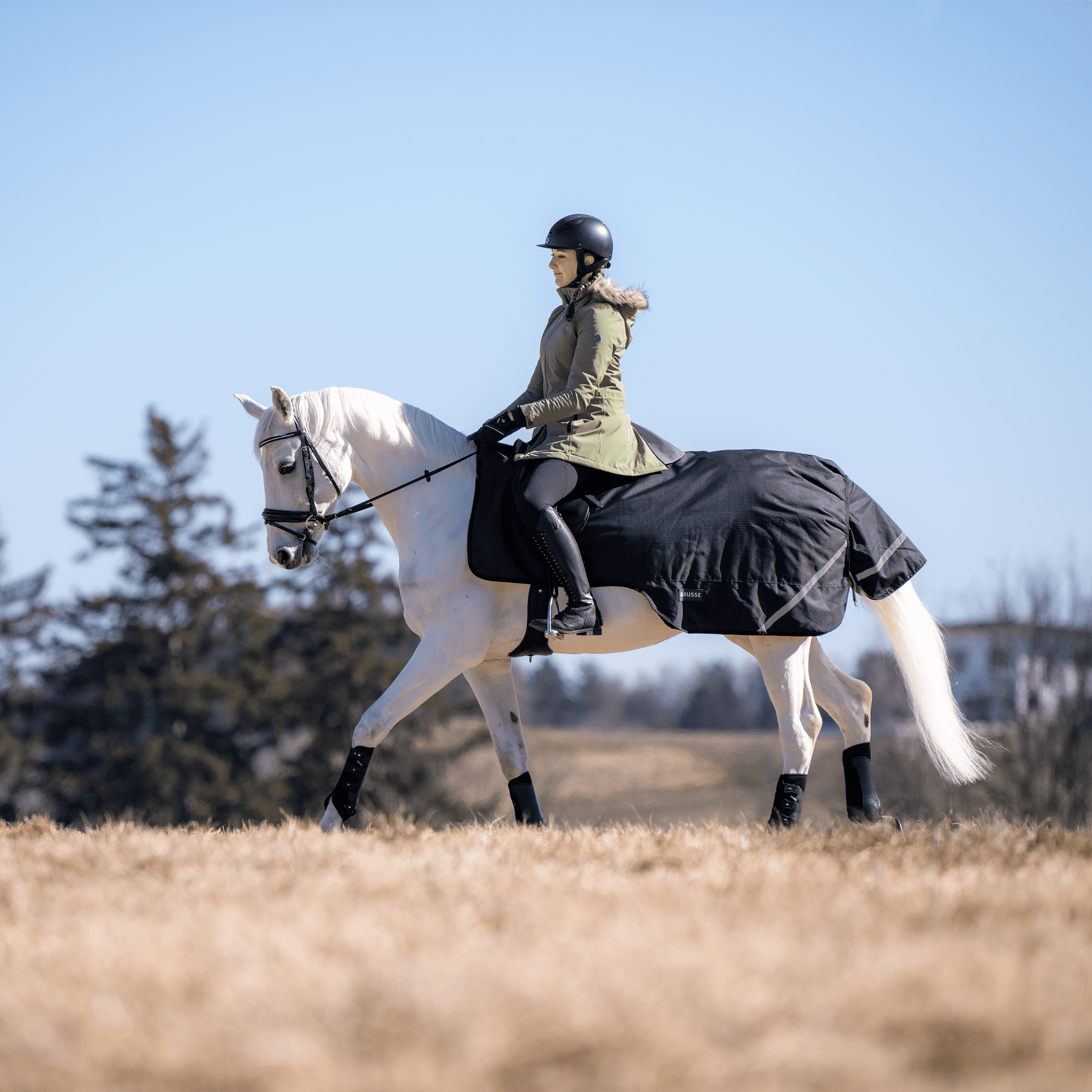 Ausreitdecke Raintrainer schwarz 100g