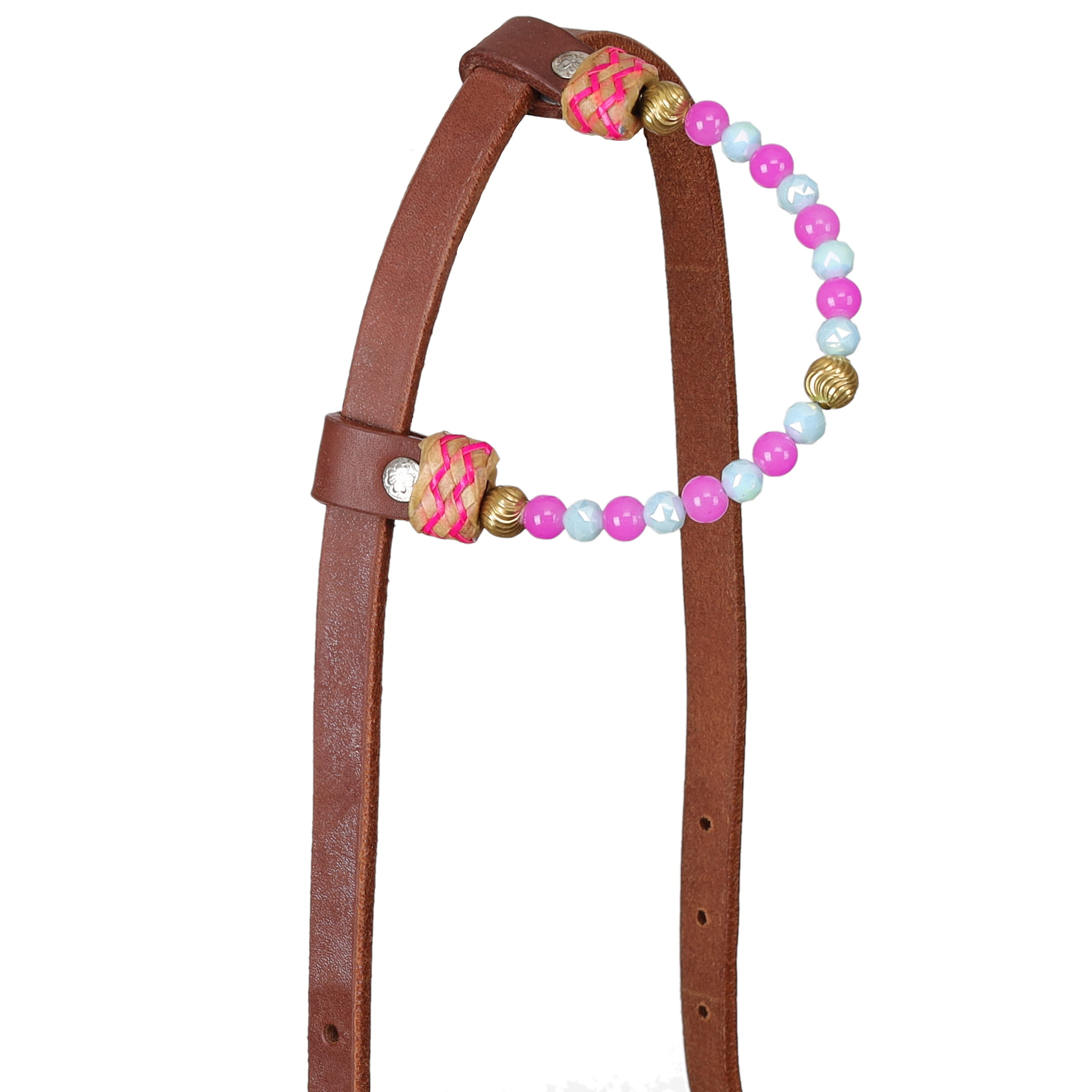 Showman Seaside Pearl Argentina Cow Leather One Ear Headstall