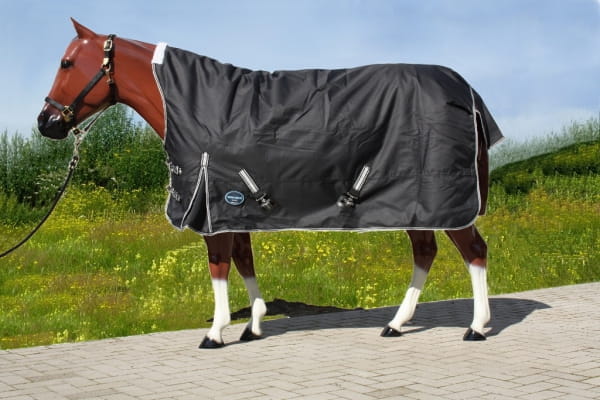 Tough Horse schwarz 1680D Regendecke mit Half Neck