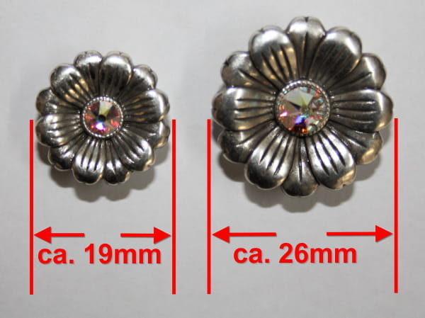 Swarowski Crystal Floral Concho