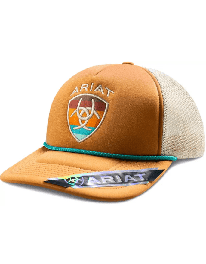 Ariat Womens Striped Patch Camel