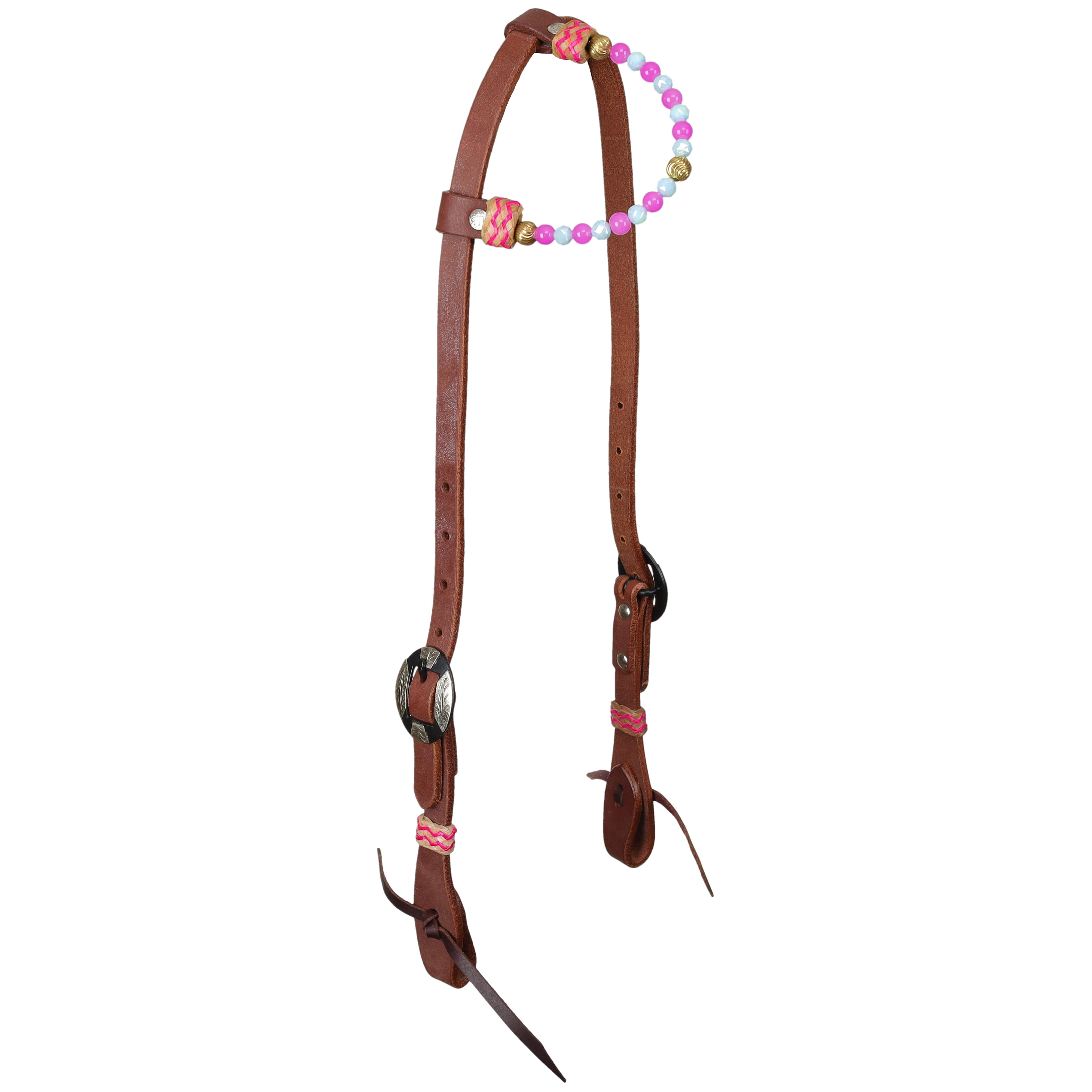 Showman Seaside Pearl Argentina Cow Leather One Ear Headstall