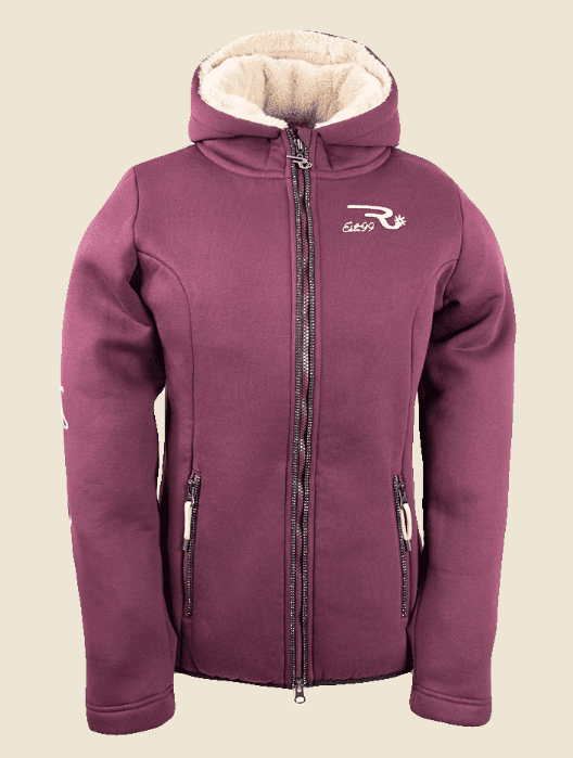 Ranchgirls Hooded Sweatshirt Jacket GWEN Deep plum