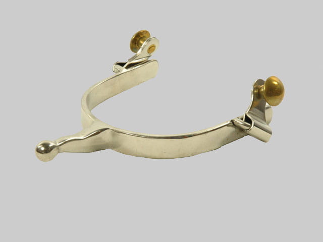 Klassischer schmaler Kugelsporen mit kurzem Dorn