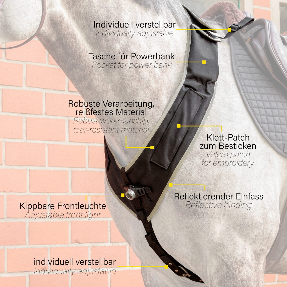 Vorderzeug Horselight -weiße Frontleuchte