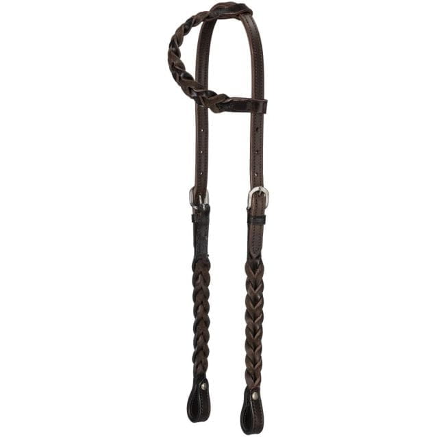 Braided Leather One Ear Headstall