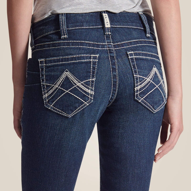 Ariat Womens REAL Mid Rise Icon Stackable Jeans