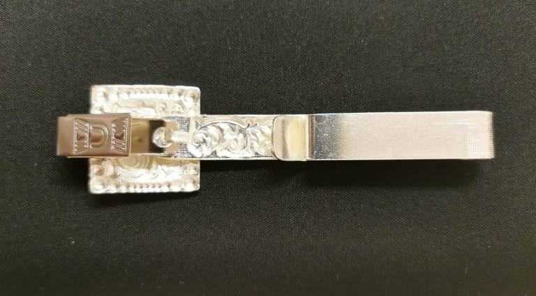 Number Clip german silver black Flower