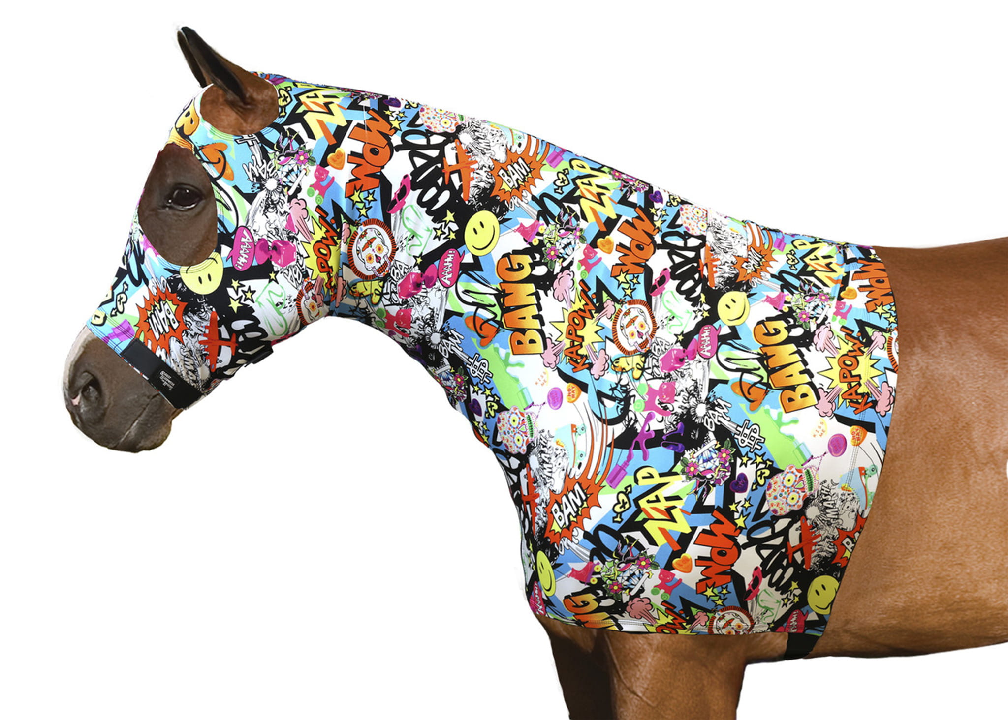 Print Sleazy Lycra Stretch Hood colorfull