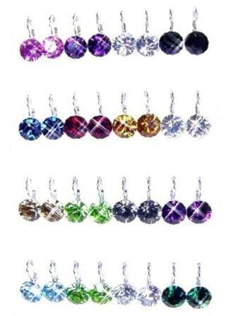 Strass-Ohringe mit Original Swarowski Steinen in vielen Farben